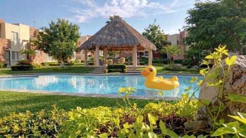 Natural landscape, Garden, Garden view, Pool view, Swimming pool