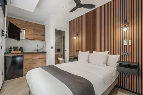 Bed, Kitchen or kitchenette, Photo of the whole room, Bedroom