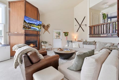 Day, TV and multimedia, Living room, Seating area, fireplace, furniture