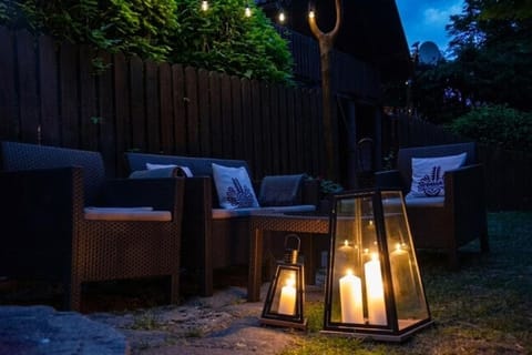 Night, Garden, Seating area, Garden view