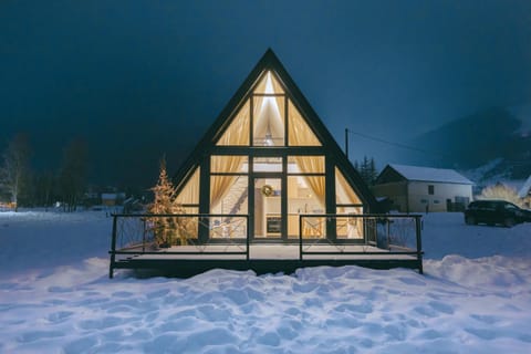 Property building, Night, Natural landscape, Winter