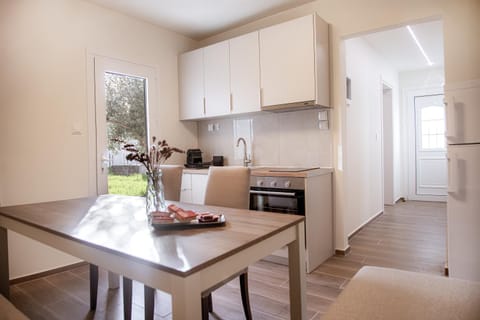 Kitchen or kitchenette, Living room, Seating area, Dining area, oven, toaster