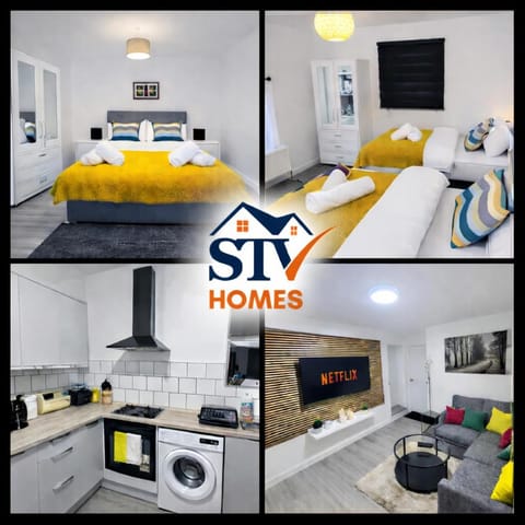 Bed, TV and multimedia, Kitchen or kitchenette, Living room, Seating area, Bedroom, stove, toaster, washing machine, dryer
