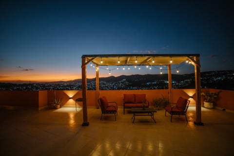 Natural landscape, View (from property/room), Balcony/Terrace, Sunset