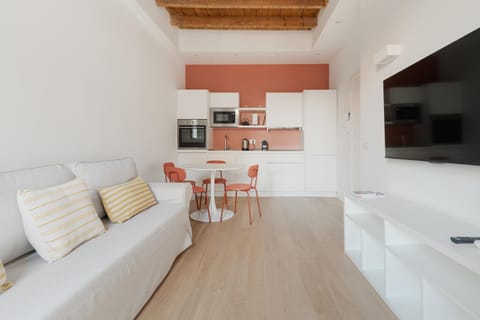 Living room, kitchen