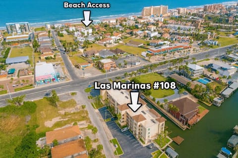 Channel views Private Boat Slip Pool & Patio Apartment in South Padre Island