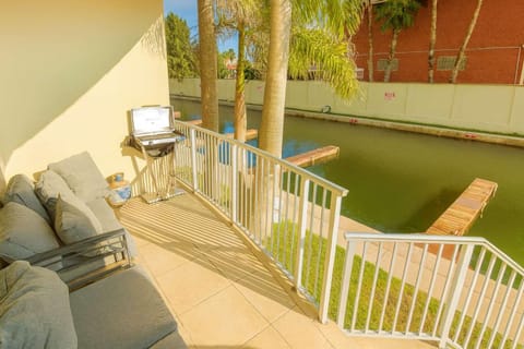 Channel views Private Boat Slip Pool & Patio Apartment in South Padre Island