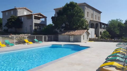 Property building, Living room, Swimming pool