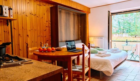 Bed, TV and multimedia, Living room, Photo of the whole room, Seating area, Dining area, Bedroom