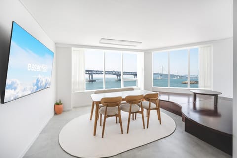 Natural landscape, Living room, Dining area, Sea view