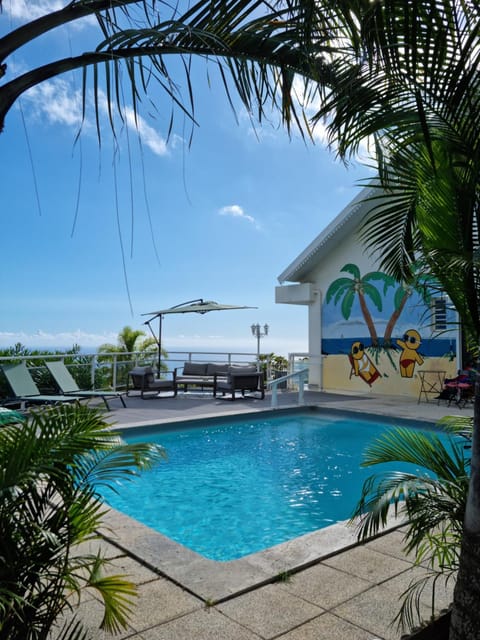 Patio, Pool view, Swimming pool, sunbed