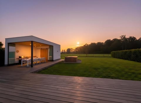 Garden, Hot Tub, View (from property/room), Sunset