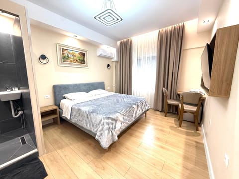 Bed, Photo of the whole room, Bedroom, towels, wardrobe