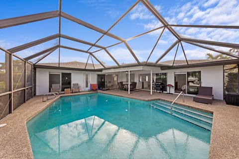 4BR Waterfront Home w Heated Pool Private Dock House in Cypress Lake