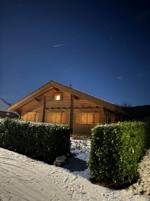 Property building, Night, Winter