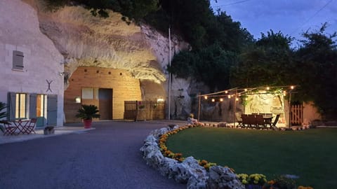 Property building, Night, Garden
