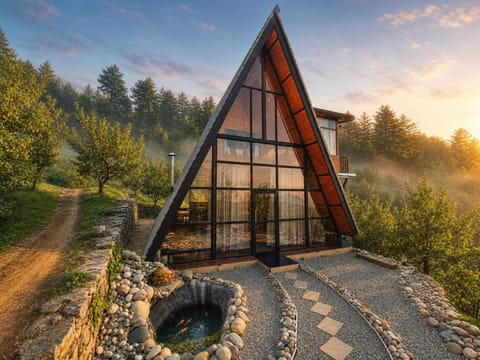 Property building, Natural landscape, Sunrise