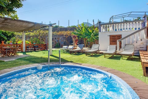 Property building, Living room, Swimming pool