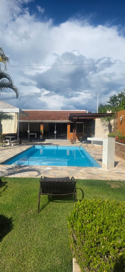 Swimming pool, sunbed