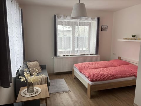 Bed, Living room, Photo of the whole room, Seating area, Bedroom