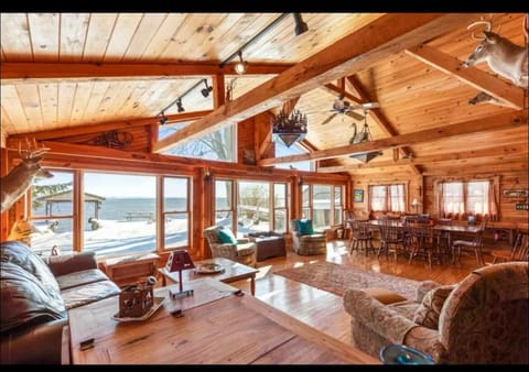 Natural landscape, Living room, Dining area