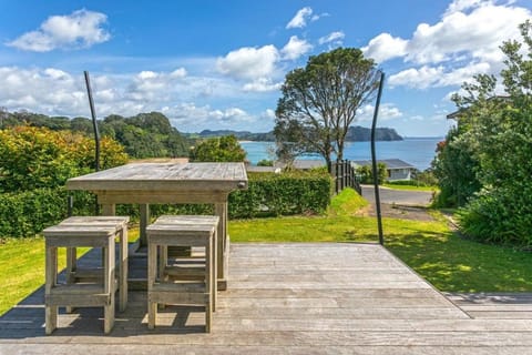 Patio, Natural landscape, Dining area, Sea view
