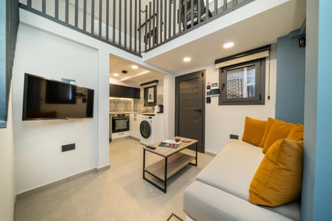Living room, kitchen