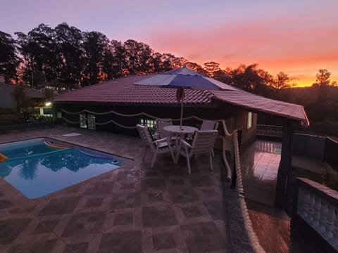 Pool view, Sunset