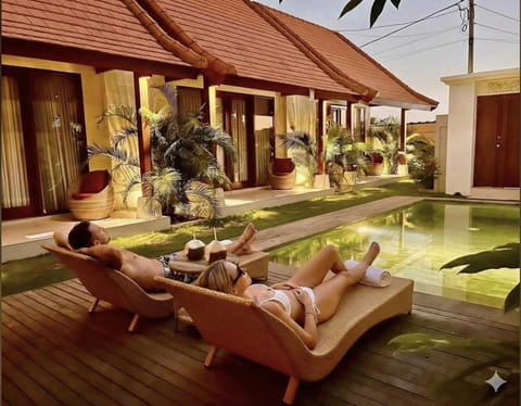 Patio, People, Pool view, Swimming pool, sunbed