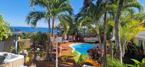 Natural landscape, Pool view, Sea view, Swimming pool