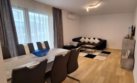 Living room, Seating area, Dining area, air conditioner