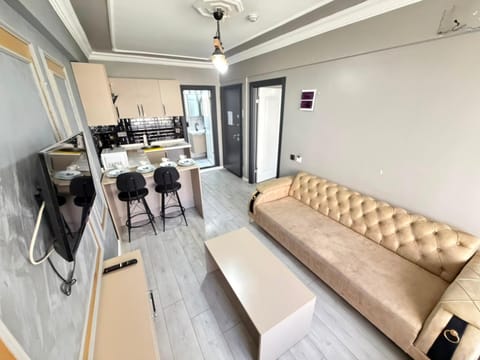Kitchen or kitchenette, Living room, Dining area, minibar, pet friendly