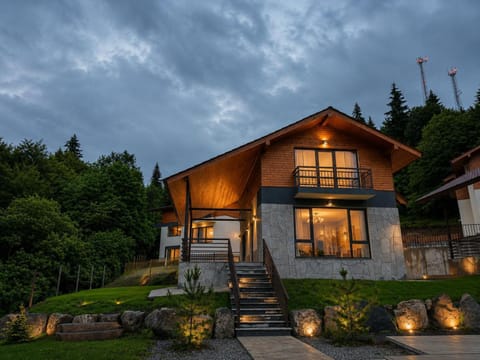 Property building, Night, Garden, Garden view