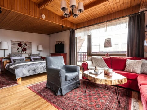 Communal lounge/ TV room, Bed, TV and multimedia, Living room, Photo of the whole room, Seating area, Evening entertainment, Bedroom
