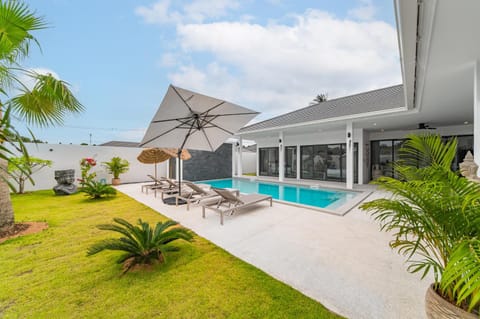 Property building, Patio, Garden, Pool view, Swimming pool