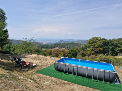 Mountain view, Swimming pool, sunbed