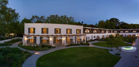 Property building, Night, Garden, Garden view