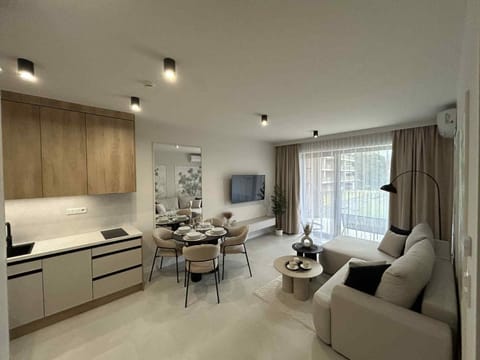 TV and multimedia, Kitchen or kitchenette, Living room, Seating area