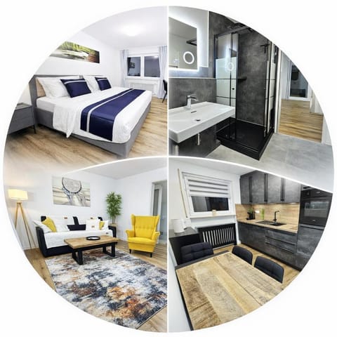 Bed, Bathroom, Kitchen or kitchenette, Living room, Photo of the whole room, Bedroom