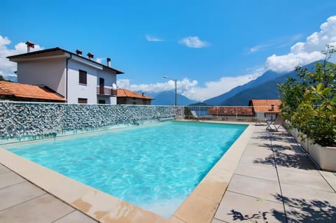 Property building, Living room, Swimming pool