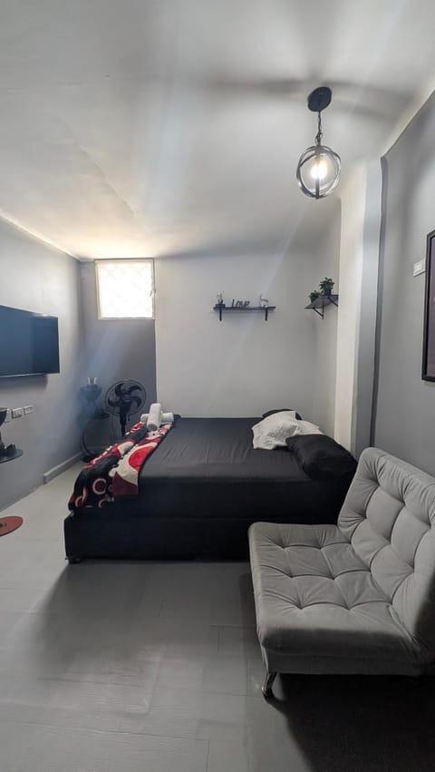 Bed, TV and multimedia, Living room, Photo of the whole room, Seating area, Bedroom
