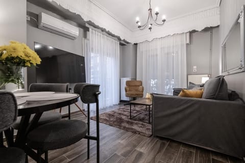 Living room, Seating area, Dining area, air conditioner