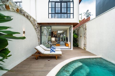 Property building, Day, Seating area, Pool view, Swimming pool, sunbed
