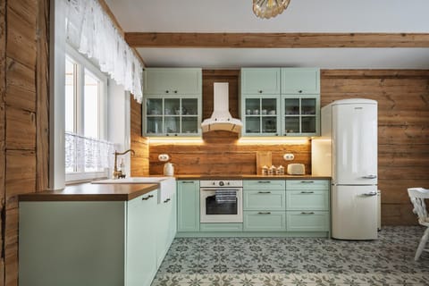 Kitchen or kitchenette, dishwasher, oven, stove, toaster