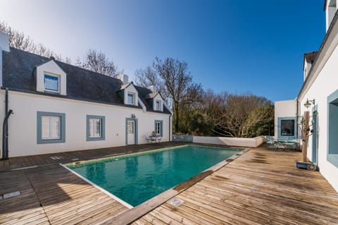 Property building, Living room, Swimming pool