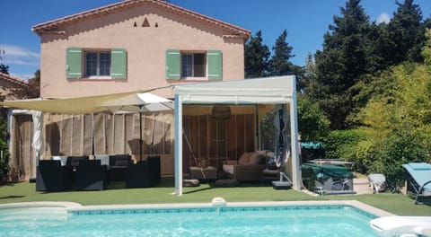 Property building, Living room, Swimming pool