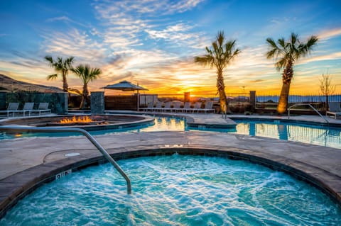 Swimming pool, Sunset