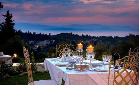 Natural landscape, Dining area, Mountain view, Sea view