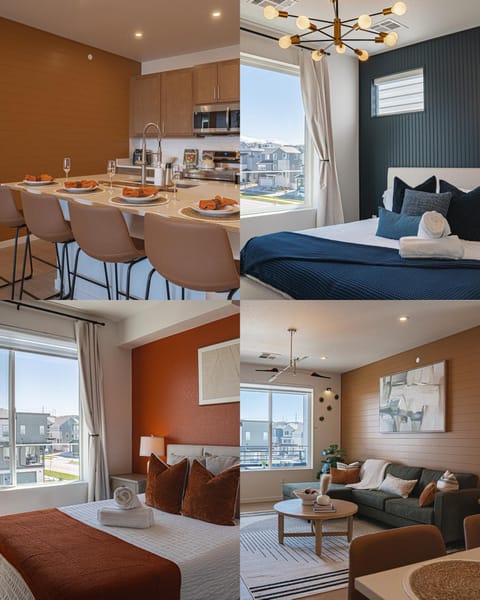 Kitchen or kitchenette, Living room, Seating area, Dining area, Bedroom