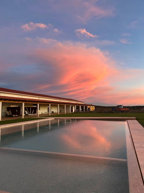 Pool view, Sunset